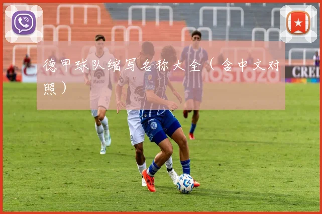 德甲球队缩写名称大全（含中文对照）